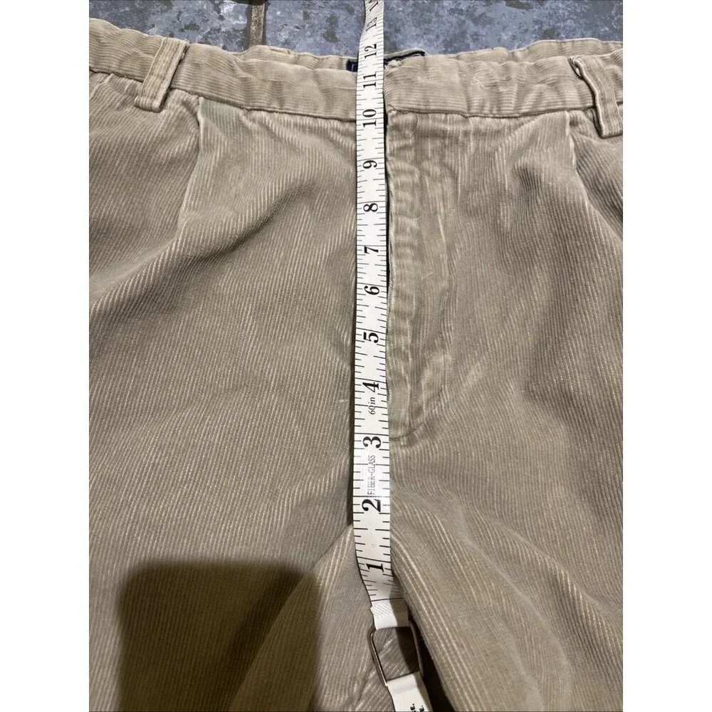 Dockers Corduroy Pants Men’s Size 36x32‎ Tan Relaxed Fit Pleated Cuffed Casual